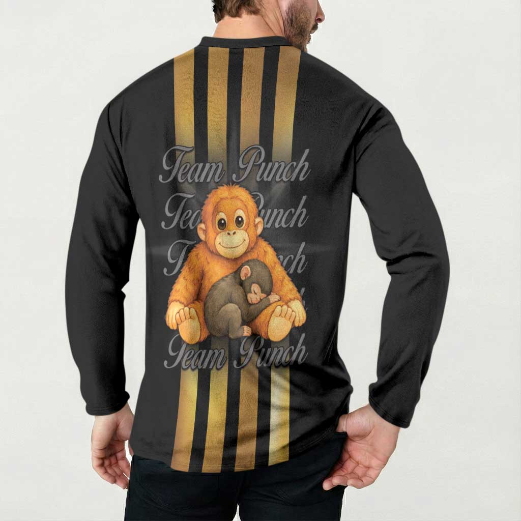 Punch The Monkey Button Sweatshirt Team Punch Monkey