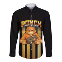 Punch The Monkey Long Sleeve Button Shirt Team Punch Monkey