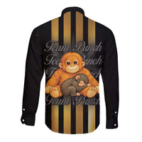 Punch The Monkey Long Sleeve Button Shirt Team Punch Monkey