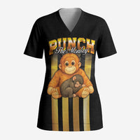 Punch The Monkey Scrub Top Team Punch Monkey