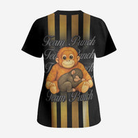 Punch The Monkey Scrub Top Team Punch Monkey