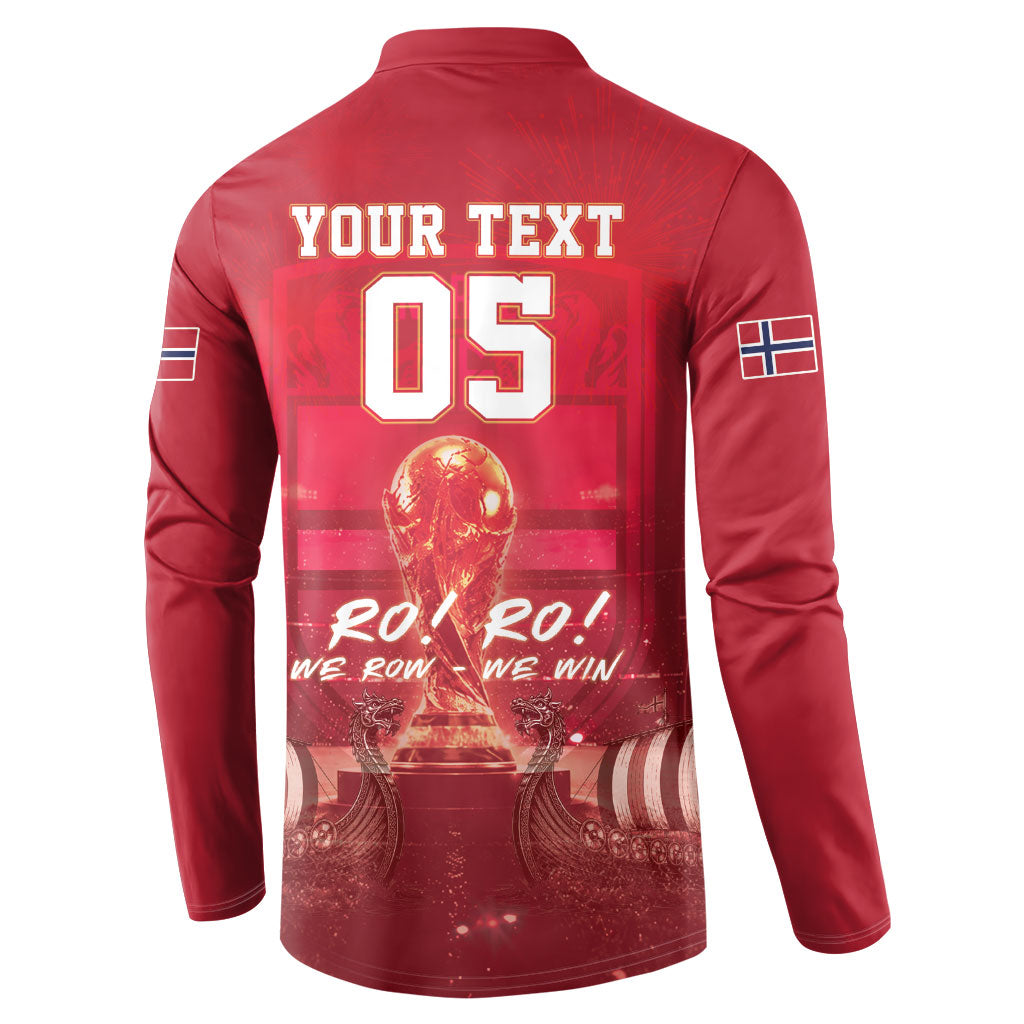 Custom Norge Football 2026 Button Sweatshirt Glorious Victory