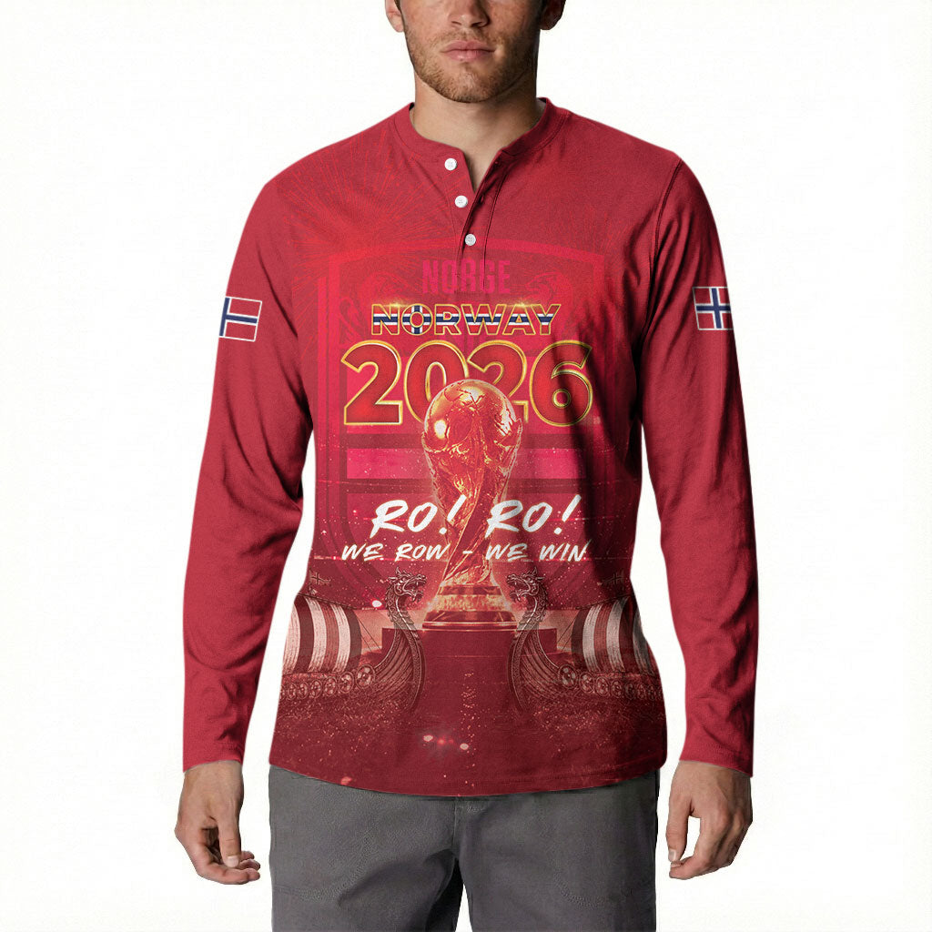 Custom Norge Football 2026 Button Sweatshirt Glorious Victory