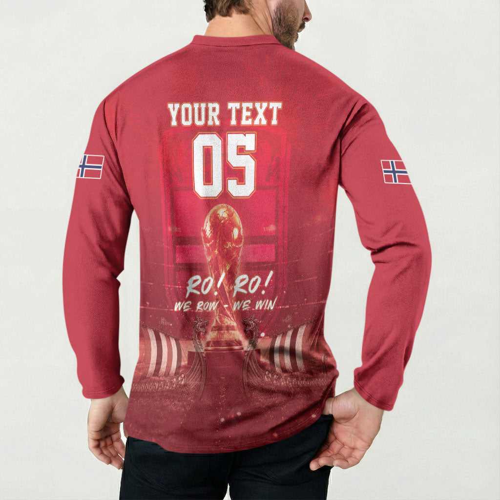 Custom Norge Football 2026 Button Sweatshirt Glorious Victory