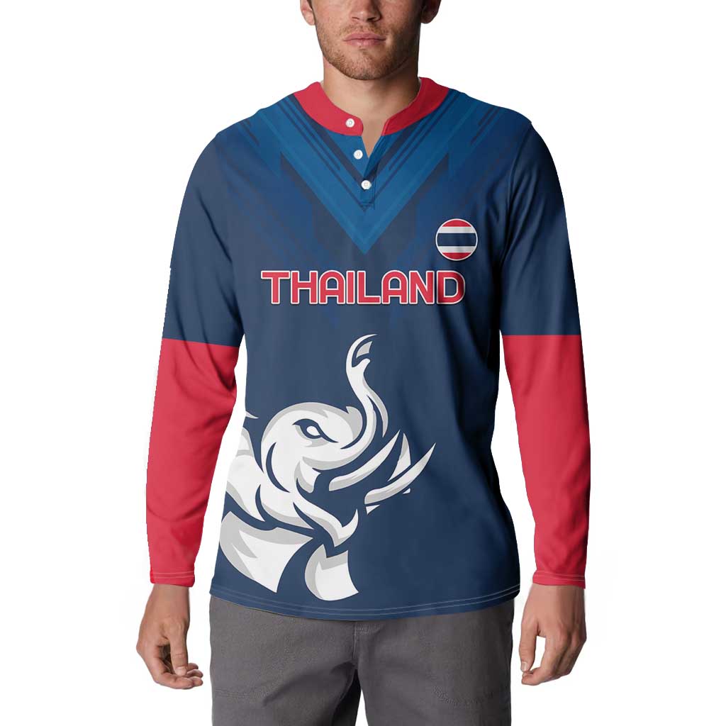 Custom Thailand Football Button Sweatshirt Go Champions - Wonder Print Shop