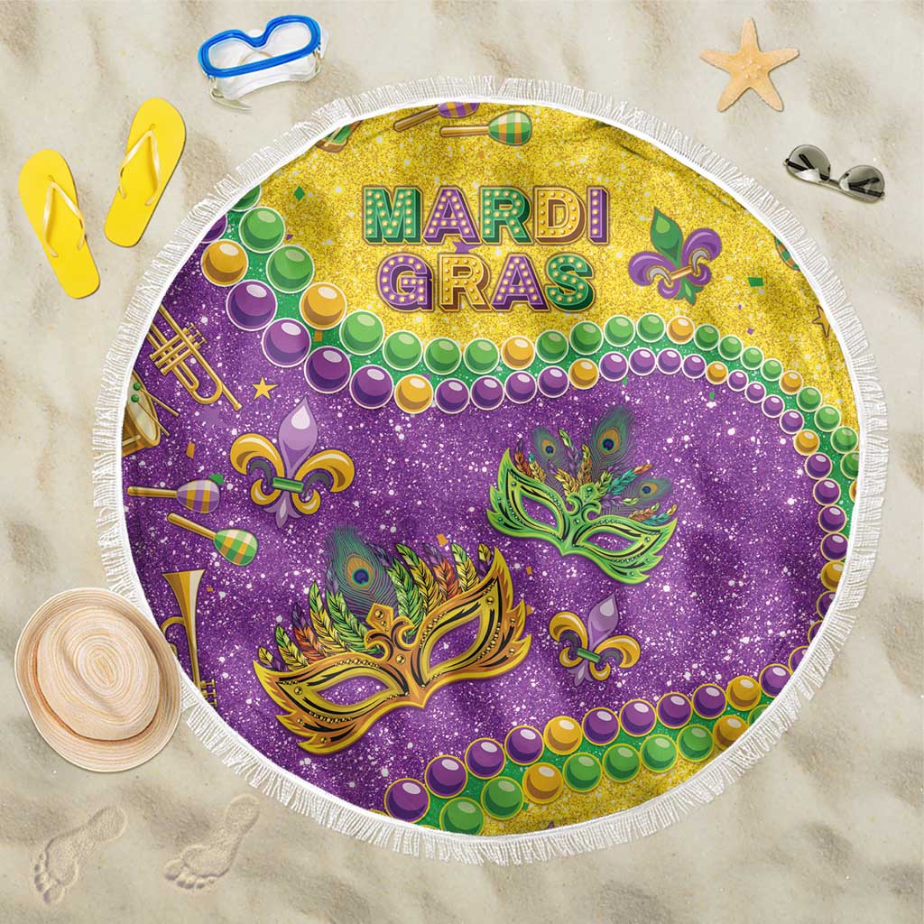 Mardi Gras Is In Our Soul Beach Blanket Glitter Style