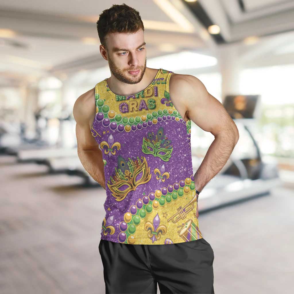 Mardi Gras Is In Our Soul Men Tank Top Glitter Style