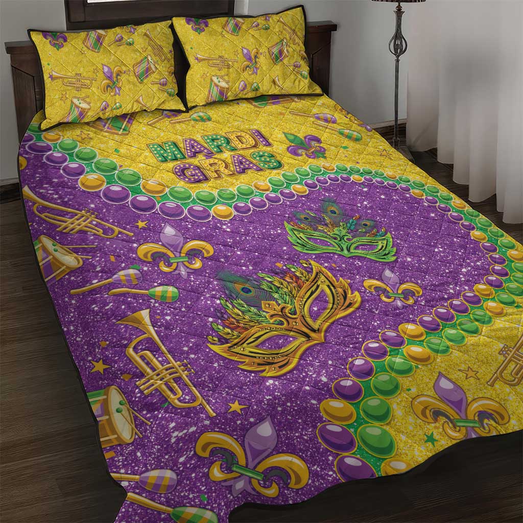 Mardi Gras Is In Our Soul Quilt Bed Set Glitter Style LT05 - Wonder Print Shop