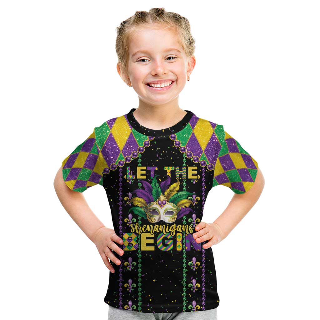 Funny Mardi Gras Kid T Shirt Let The Shenanigans Begin