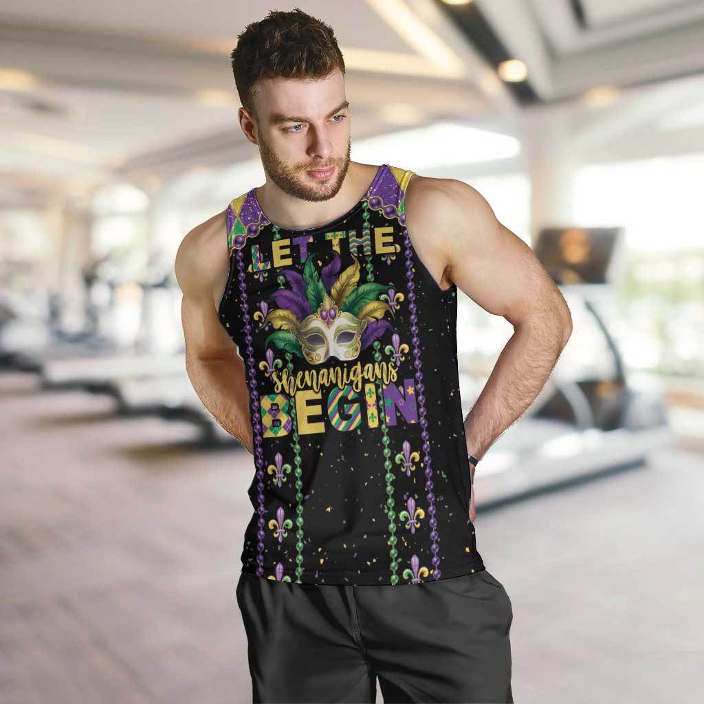 Funny Mardi Gras Men Tank Top Let The Shenanigans Begin