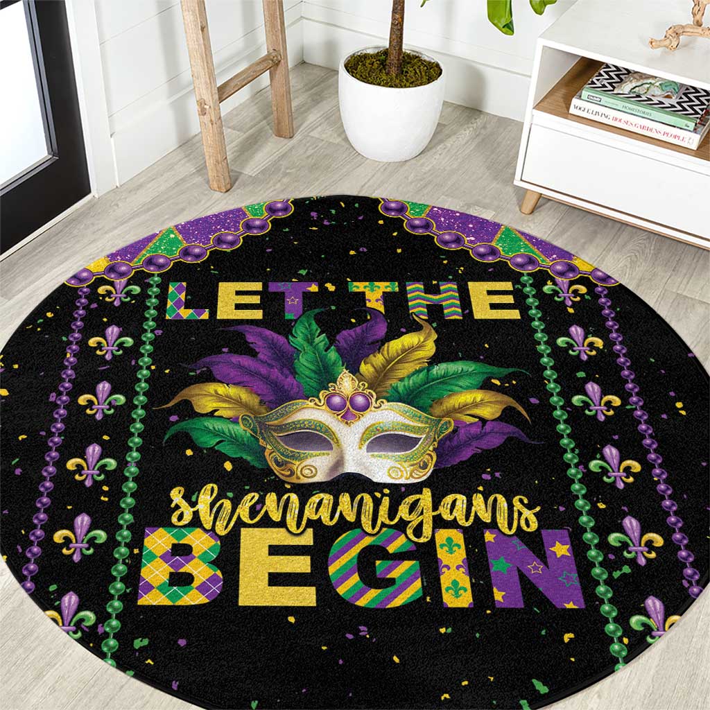 Funny Mardi Gras Round Carpet Let The Shenanigans Begin LT05 - Wonder Print Shop