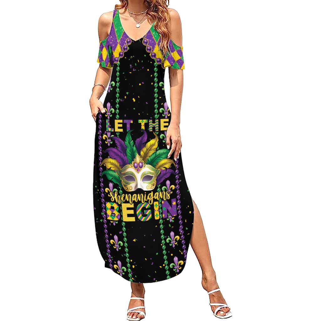 Funny Mardi Gras Summer Maxi Dress Let The Shenanigans Begin LT05 - Wonder Print Shop