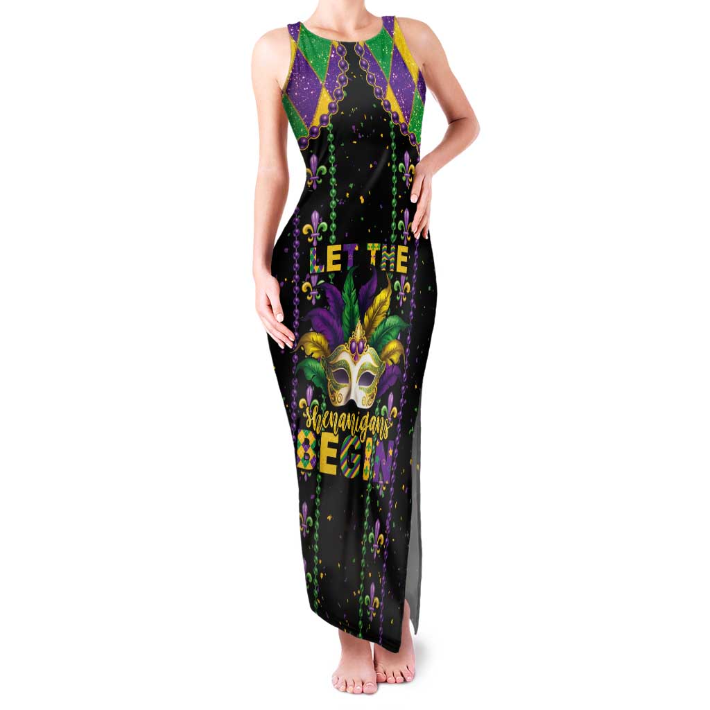 Funny Mardi Gras Tank Maxi Dress Let The Shenanigans Begin LT05 - Wonder Print Shop