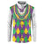 Mardi Gras Button Sweatshirt Cosplay Costume Glitter Style