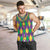 Mardi Gras Men Tank Top Cosplay Costume Glitter Style