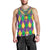 Mardi Gras Men Tank Top Cosplay Costume Glitter Style