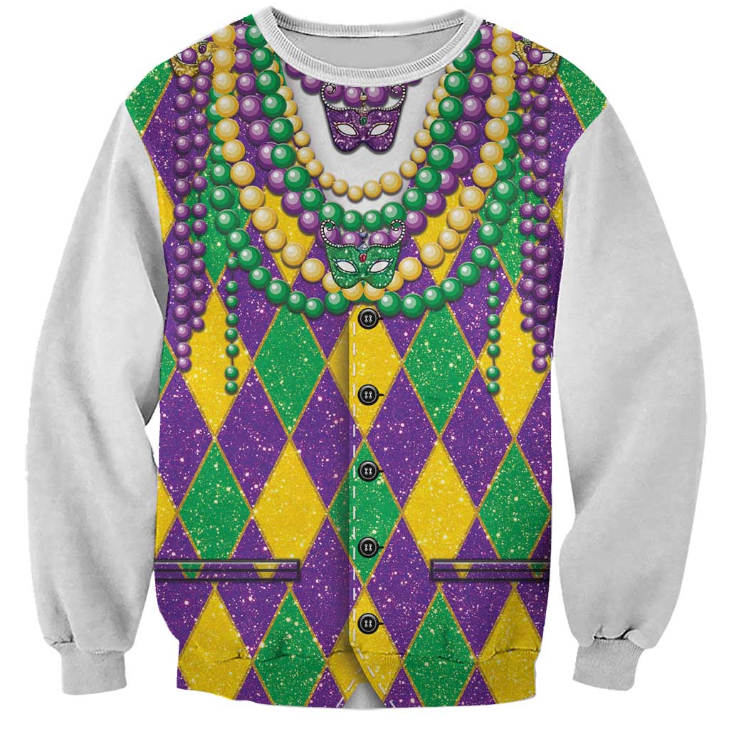 Mardi Gras Sweatshirt Cosplay Costume Glitter Style LT05 - Wonder Print Shop