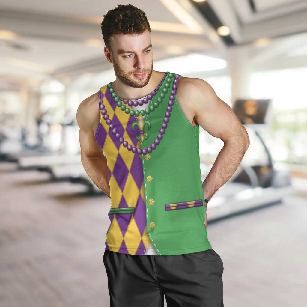 Mardi Gras Men Tank Top Cosplay Costume