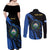 Personalised El Salvador Couples Matching Off Shoulder Maxi Dress and Long Sleeve Button Shirt Coat Of Arm Special Style