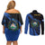 Personalised El Salvador Couples Matching Off Shoulder Short Dress and Long Sleeve Button Shirt Coat Of Arm Special Style