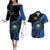 Personalised El Salvador Couples Matching Off The Shoulder Long Sleeve Dress and Hawaiian Shirt Coat Of Arm Special Style