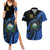 Personalised El Salvador Couples Matching Summer Maxi Dress and Hawaiian Shirt Coat Of Arm Special Style