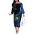 Personalised El Salvador Family Matching Off The Shoulder Long Sleeve Dress and Hawaiian Shirt Coat Of Arm Special Style