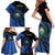 Personalised El Salvador Family Matching Short Sleeve Bodycon Dress and Hawaiian Shirt Coat Of Arm Special Style