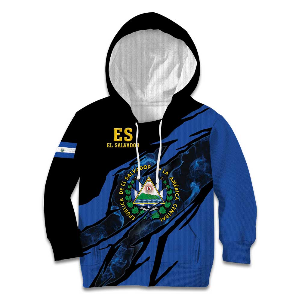 Personalised El Salvador Kid Hoodie Coat Of Arm Special Style