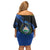 Personalised El Salvador Off Shoulder Short Dress Coat Of Arm Special Style