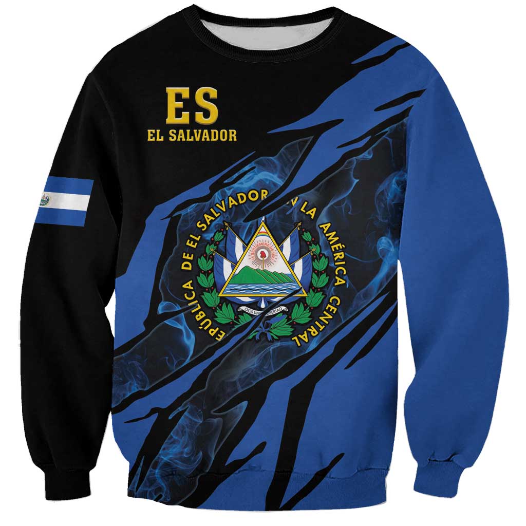 Personalised El Salvador Sweatshirt Coat Of Arm Special Style