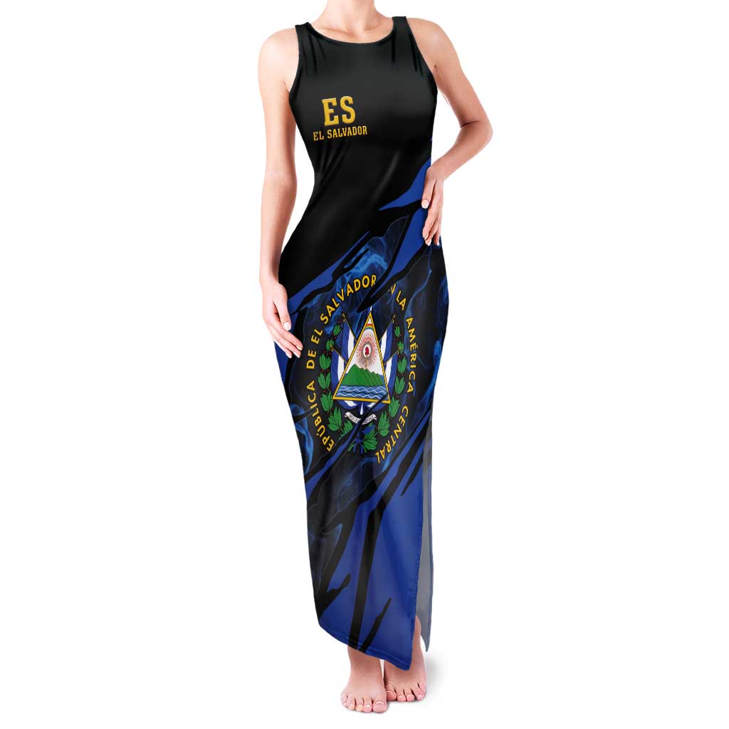 Personalised El Salvador Tank Maxi Dress Coat Of Arm Special Style