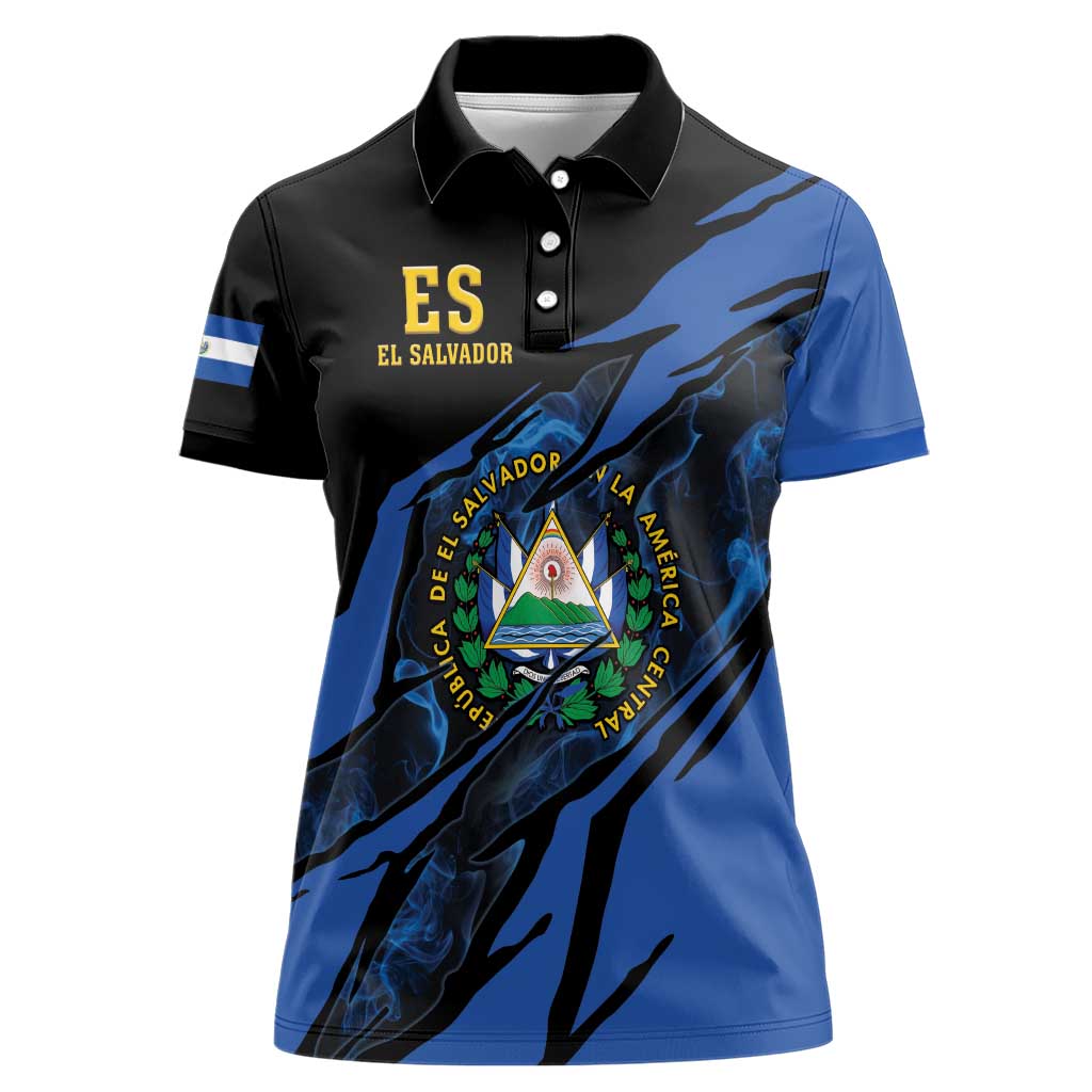 Personalised El Salvador Women Polo Shirt Coat Of Arm Special Style