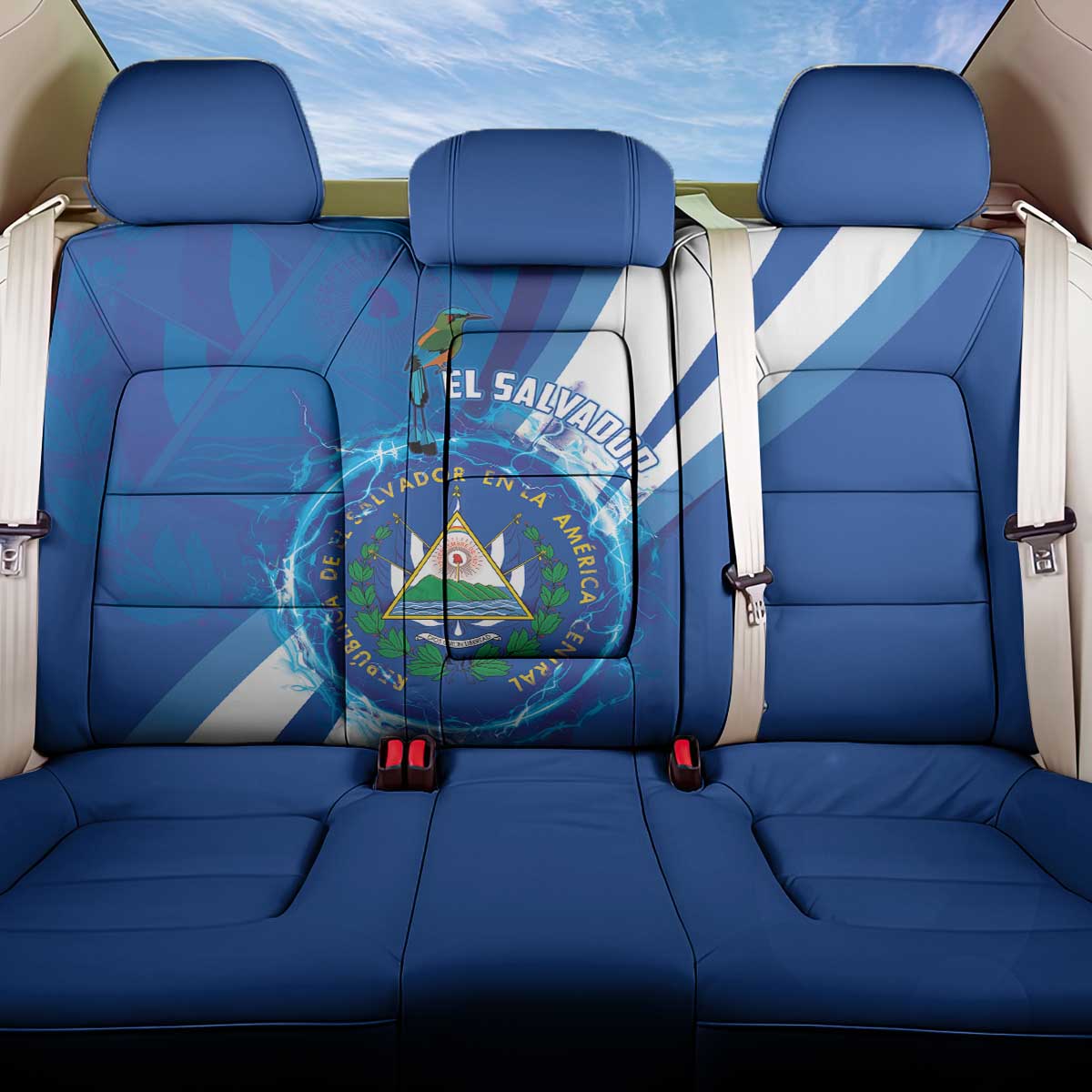 El Salvador Back Car Seat Cover Torogoz Bird Salvadoran Pride