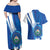 Personalised El Salvador Couples Matching Off Shoulder Maxi Dress and Hawaiian Shirt Torogoz Bird Salvadoran Pride