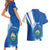 Personalised El Salvador Couples Matching Short Sleeve Bodycon Dress and Hawaiian Shirt Torogoz Bird Salvadoran Pride