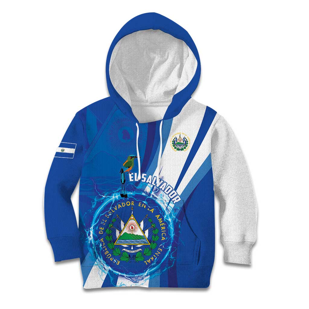 Personalised El Salvador Kid Hoodie Torogoz Bird Salvadoran Pride