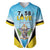 Personalised Saint Lucia 758 Baseball Jersey With Coat Of Arms