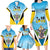 Personalised Saint Lucia 758 Family Matching Long Sleeve Bodycon Dress and Hawaiian Shirt With Coat Of Arms