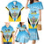 Personalised Saint Lucia 758 Family Matching Mermaid Dress and Hawaiian Shirt With Coat Of Arms