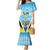 Personalised Saint Lucia 758 Family Matching Mermaid Dress and Hawaiian Shirt With Coat Of Arms