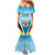 Personalised Saint Lucia 758 Family Matching Mermaid Dress and Hawaiian Shirt With Coat Of Arms