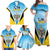 Personalised Saint Lucia 758 Family Matching Off Shoulder Maxi Dress and Hawaiian Shirt With Coat Of Arms