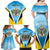 Personalised Saint Lucia 758 Family Matching Off Shoulder Maxi Dress and Hawaiian Shirt With Coat Of Arms