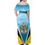 Personalised Saint Lucia 758 Family Matching Off Shoulder Maxi Dress and Hawaiian Shirt With Coat Of Arms