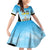 Personalised Saint Lucia 758 Family Matching Off Shoulder Short Dress and Hawaiian Shirt With Coat Of Arms