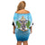 Personalised Saint Lucia 758 Family Matching Off Shoulder Short Dress and Hawaiian Shirt With Coat Of Arms