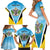 Personalised Saint Lucia 758 Family Matching Short Sleeve Bodycon Dress and Hawaiian Shirt With Coat Of Arms