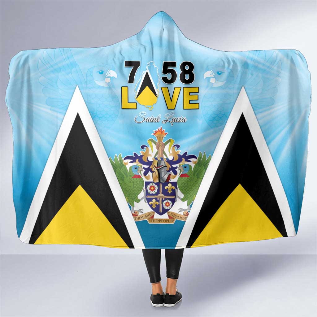 Saint Lucia 758 Hooded Blanket With Coat Of Arms