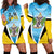 Personalised Saint Lucia 758 Hoodie Dress With Coat Of Arms